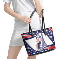 Personalized USA Cycling Leather Tote Bag One For All Summer Sport - Wonder Print Shop