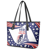 Personalized USA Cycling Leather Tote Bag One For All Summer Sport - Wonder Print Shop