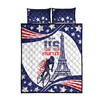Personalized USA Cycling Quilt Bed Set One For All Summer Sport - Wonder Print Shop