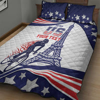 Personalized USA Cycling Quilt Bed Set One For All Summer Sport - Wonder Print Shop