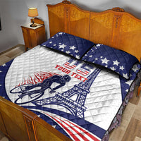 Personalized USA Cycling Quilt Bed Set One For All Summer Sport - Wonder Print Shop