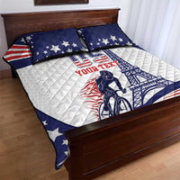 Personalized USA Cycling Quilt Bed Set One For All Summer Sport - Wonder Print Shop