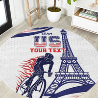 Personalized USA Cycling Round Carpet One For All Summer Sport