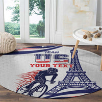 Personalized USA Cycling Round Carpet One For All Summer Sport