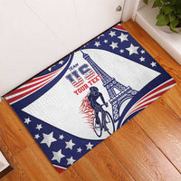 Personalized USA Cycling Rubber Doormat One For All Summer Sport - Wonder Print Shop