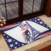 Personalized USA Cycling Rubber Doormat One For All Summer Sport - Wonder Print Shop
