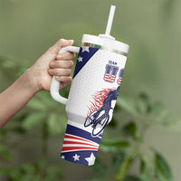 Personalized USA Cycling Tumbler With Handle One For All Summer Sport - Wonder Print Shop
