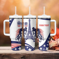 Personalized USA Cycling Tumbler With Handle One For All Summer Sport - Wonder Print Shop