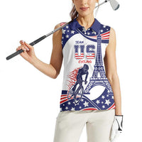 Personalized USA Cycling Women Sleeveless Polo Shirt One For All Summer Sport - Wonder Print Shop