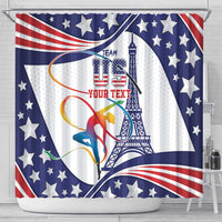 Personalized USA Gymnastics Shower Curtain One For All Summer Sport