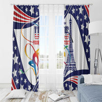Personalized USA Gymnastics Window Curtain One For All Summer Sport - Wonder Print Shop