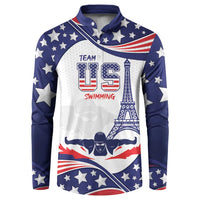 Personalized USA Swimming Button Sweatshirt One For All Summer Sport LT9 - Wonder Print Shop