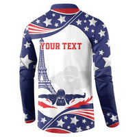 Personalized USA Swimming Button Sweatshirt One For All Summer Sport LT9 - Wonder Print Shop
