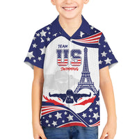 Personalized USA Swimming Family Matching Off The Shoulder Long Sleeve Dress and Hawaiian Shirt One For All Summer Sport - Wonder Print Shop