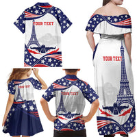 Personalized USA Swimming Family Matching Off Shoulder Maxi Dress and Hawaiian Shirt One For All Summer Sport LT9 - Wonder Print Shop