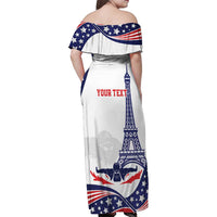 Personalized USA Swimming Family Matching Off Shoulder Maxi Dress and Hawaiian Shirt One For All Summer Sport LT9 - Wonder Print Shop