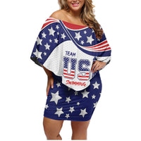 Personalized USA Swimming Family Matching Off Shoulder Short Dress and Hawaiian Shirt One For All Summer Sport LT9 - Wonder Print Shop