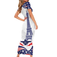 Personalized USA Swimming Family Matching Short Sleeve Bodycon Dress and Hawaiian Shirt One For All Summer Sport - Wonder Print Shop