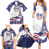 Personalized USA Swimming Family Matching Summer Maxi Dress and Hawaiian Shirt One For All Summer Sport - Wonder Print Shop