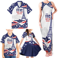 Personalized USA Swimming Family Matching Tank Maxi Dress and Hawaiian Shirt One For All Summer Sport - Wonder Print Shop