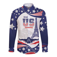 Personalized USA Swimming Long Sleeve Button Shirt One For All Summer Sport - Wonder Print Shop
