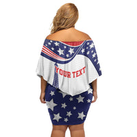 Personalized USA Swimming Off Shoulder Short Dress One For All Summer Sport - Wonder Print Shop