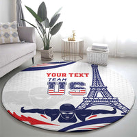 Personalized USA Swimming Round Carpet One For All Summer Sport