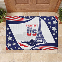Personalized USA Swimming Rubber Doormat One For All Summer Sport - Wonder Print Shop