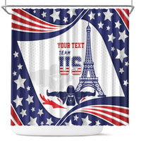 Personalized USA Swimming Shower Curtain One For All Summer Sport