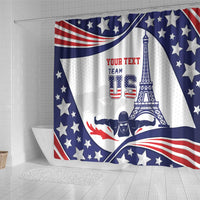 Personalized USA Swimming Shower Curtain One For All Summer Sport