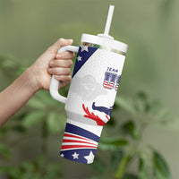 Personalized USA Swimming Tumbler With Handle One For All Summer Sport - Wonder Print Shop