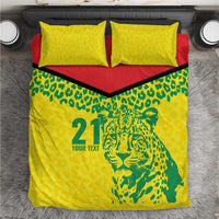 Custom Guyana Golden Jaguars Bedding Set Heritage Flame Edition - Wonder Print Shop