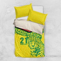 Custom Guyana Golden Jaguars Bedding Set Heritage Flame Edition - Wonder Print Shop