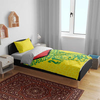 Custom Guyana Golden Jaguars Bedding Set Heritage Flame Edition - Wonder Print Shop