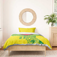 Custom Guyana Golden Jaguars Bedding Set Heritage Flame Edition - Wonder Print Shop