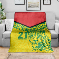 Custom Guyana Golden Jaguars Blanket Heritage Flame Edition - Wonder Print Shop
