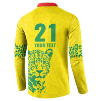 Custom Guyana Golden Jaguars Button Sweatshirt Heritage Flame Edition - Wonder Print Shop