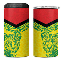 Custom Guyana Golden Jaguars 4 in 1 Can Cooler Tumbler Heritage Flame Edition - Wonder Print Shop