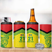 Custom Guyana Golden Jaguars 4 in 1 Can Cooler Tumbler Heritage Flame Edition - Wonder Print Shop