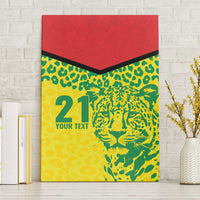 Custom Guyana Golden Jaguars Canvas Wall Art Heritage Flame Edition - Wonder Print Shop