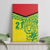 Custom Guyana Golden Jaguars Canvas Wall Art Heritage Flame Edition - Wonder Print Shop
