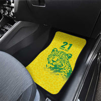Custom Guyana Golden Jaguars Car Mats Heritage Flame Edition - Wonder Print Shop