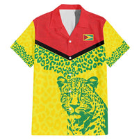 Custom Guyana Golden Jaguars Family Matching Mermaid Dress and Hawaiian Shirt Heritage Flame Edition - Wonder Print Shop