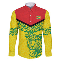 Custom Guyana Golden Jaguars Family Matching Short Sleeve Bodycon Dress and Hawaiian Shirt Heritage Flame Edition - Wonder Print Shop
