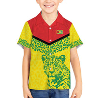 Custom Guyana Golden Jaguars Family Matching Tank Maxi Dress and Hawaiian Shirt Heritage Flame Edition - Wonder Print Shop