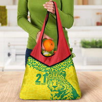 Custom Guyana Golden Jaguars Grocery Bag Heritage Flame Edition - Wonder Print Shop