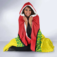 Custom Guyana Golden Jaguars Hooded Blanket Heritage Flame Edition - Wonder Print Shop
