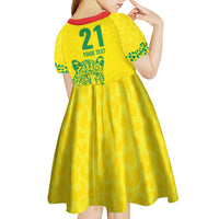 Custom Guyana Golden Jaguars Kid Short Sleeve Dress Heritage Flame Edition - Wonder Print Shop
