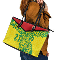 Custom Guyana Golden Jaguars Leather Tote Bag Heritage Flame Edition - Wonder Print Shop