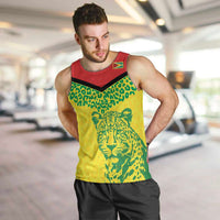 Custom Guyana Golden Jaguars Men Tank Top Heritage Flame Edition - Wonder Print Shop